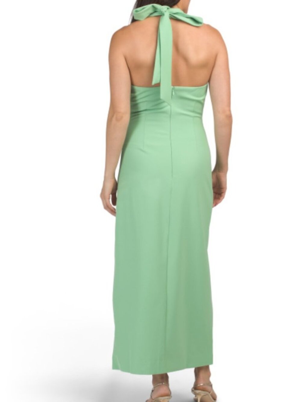 The Wolf Gang Halter Maxi Dress with Gold Buttons - Picture 2 of 2